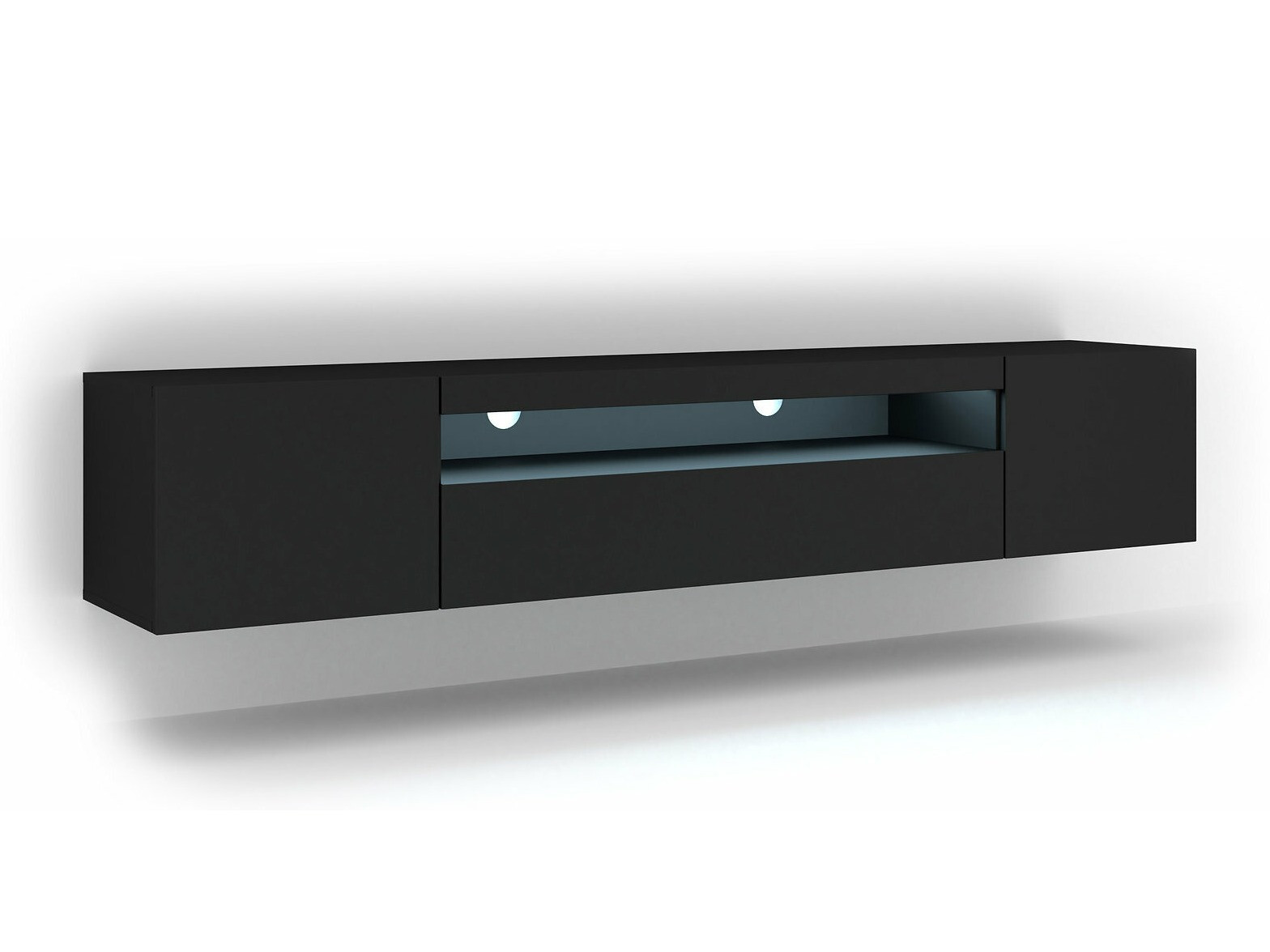 TV-állvány Morteo 104 (Fekete)