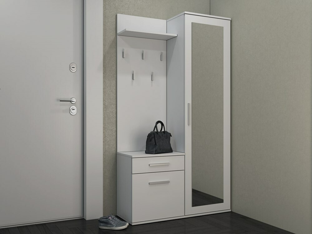 Előszoba garnitúra Mandeville 126 (Matt fehér)