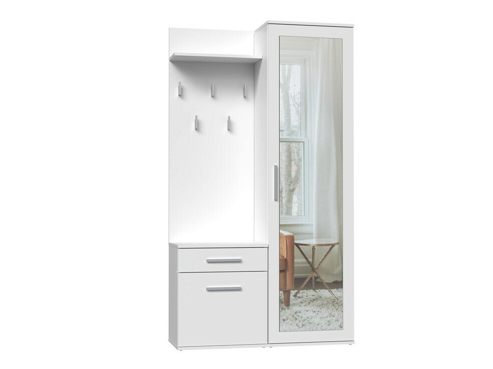 Előszoba garnitúra Mandeville 126 (Matt fehér)