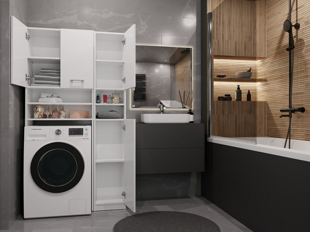 Fürdőszoba polc Mandeville 128 (Fehér)