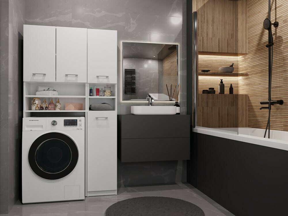 Fürdőszoba polc Mandeville 128 (Fehér)