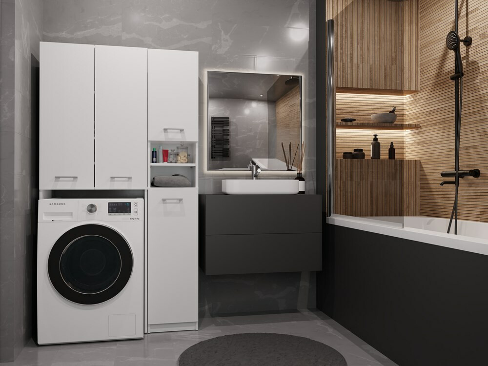 Fürdőszoba polc Mandeville 130 (Fehér)