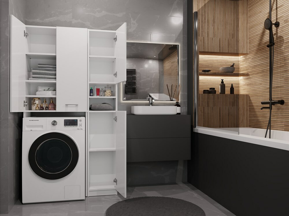 Fürdőszoba polc Mandeville 130 (Fehér)