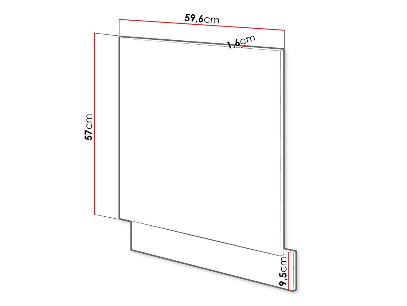 Mosogatógép ajtó Wood Grey 105
