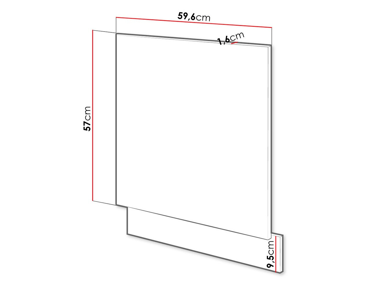 Mosogatógép-ajtó Wood White 105