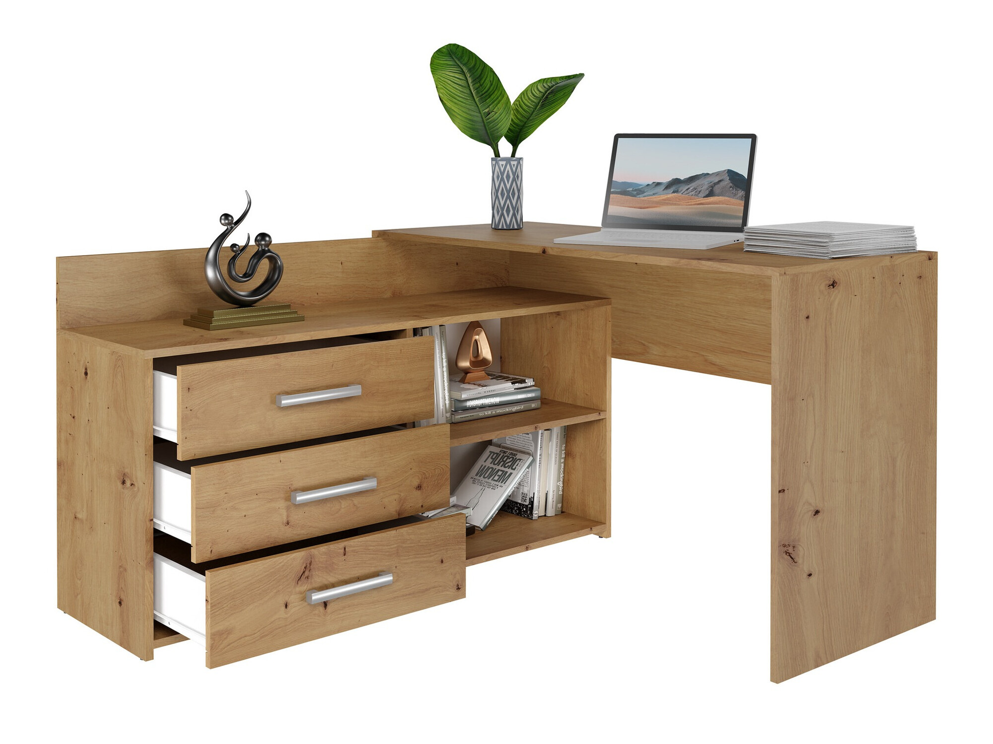 Sarok íróasztal Mandeville 131 (Artisan tölgy)