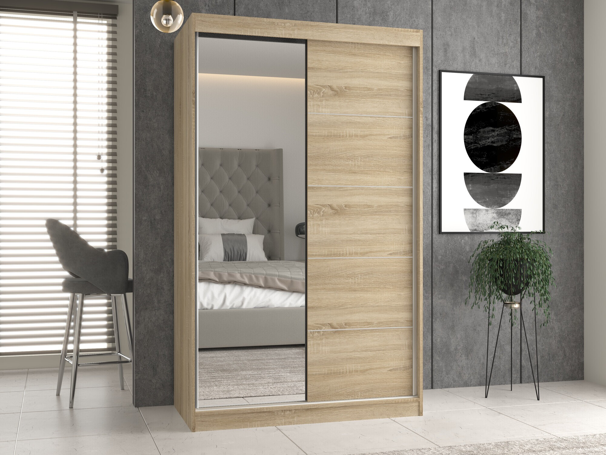 Gardróbszekrény Mandeville 157 (Sonoma tölgy)