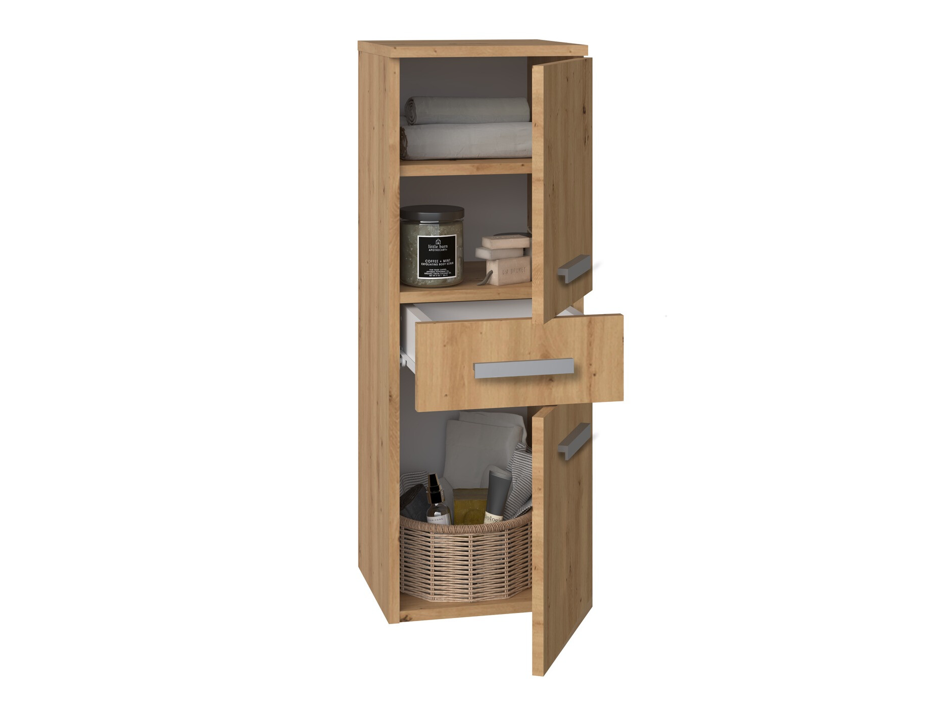 Álló fürdőszoba szekrény Nolmaru 108 (Artisan tölgy)