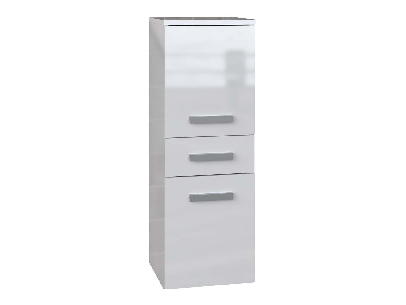 Álló fürdőszoba szekrény Nolmaru 108 (Fehér + Fényes fehér)