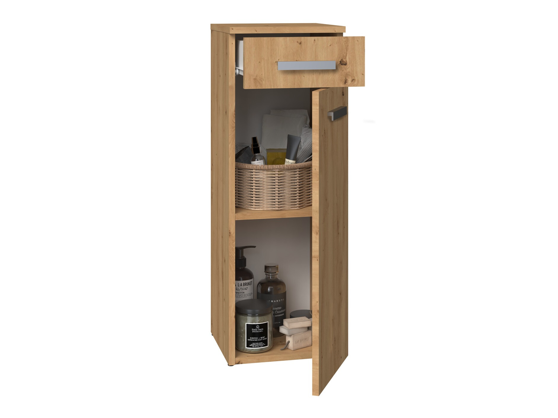 Beépített fürdőszoba szekrény Nolmaru 109 (Artisan tölgy)