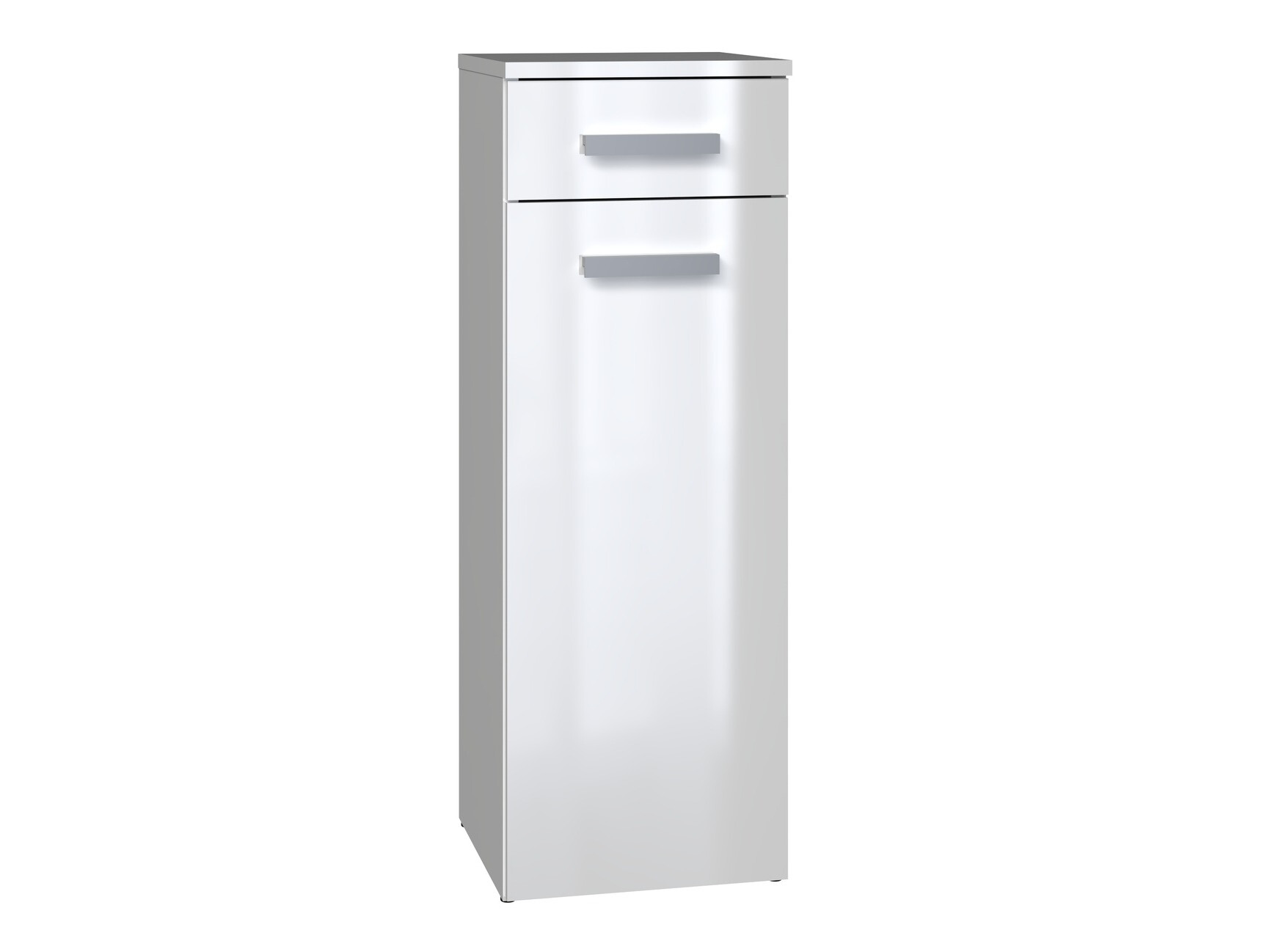 Beépített fürdőszoba szekrény Nolmaru 109 (Fehér + Fényes fehér)