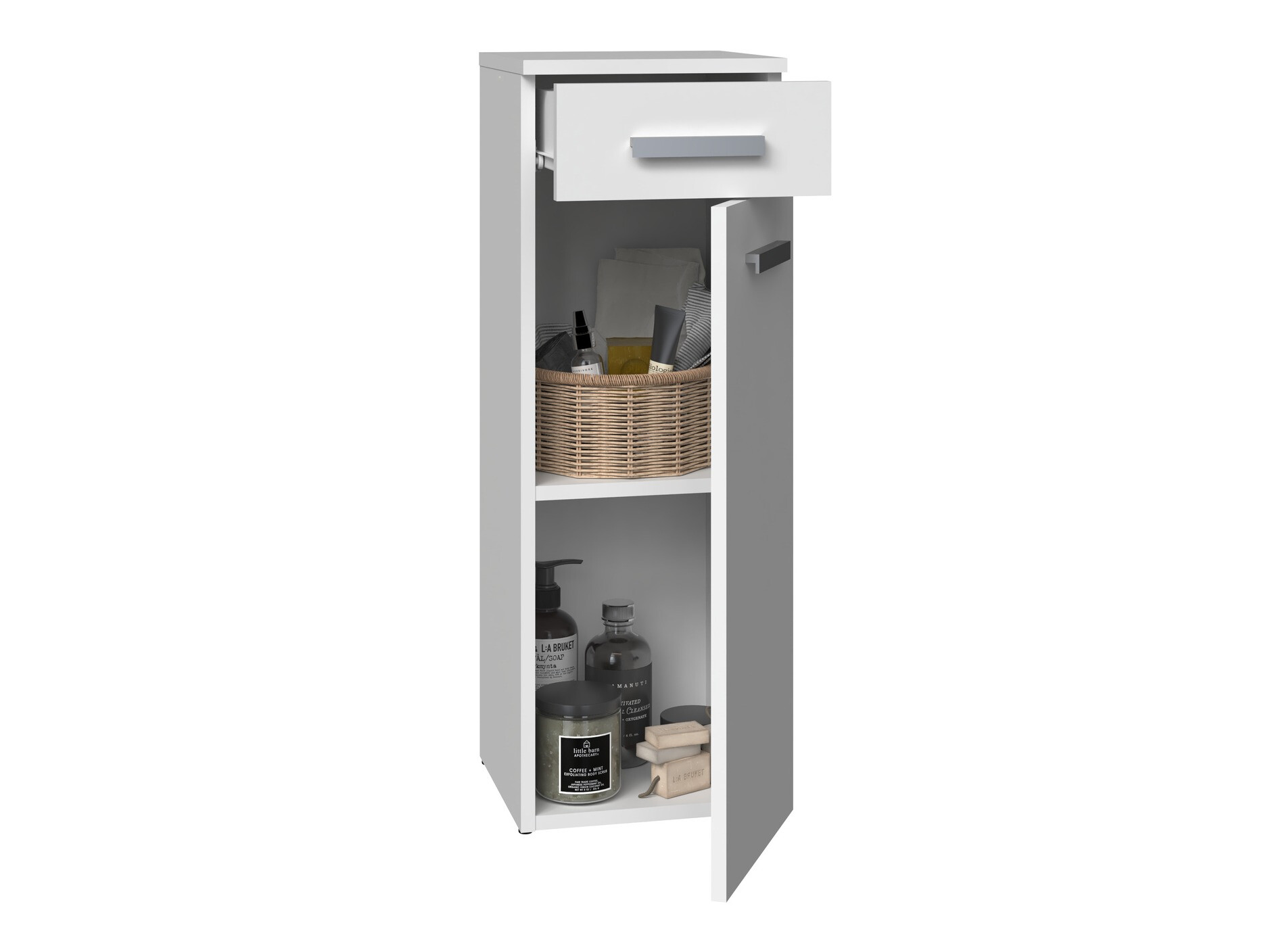 Beépített fürdőszoba szekrény Nolmaru 109 (Fehér)