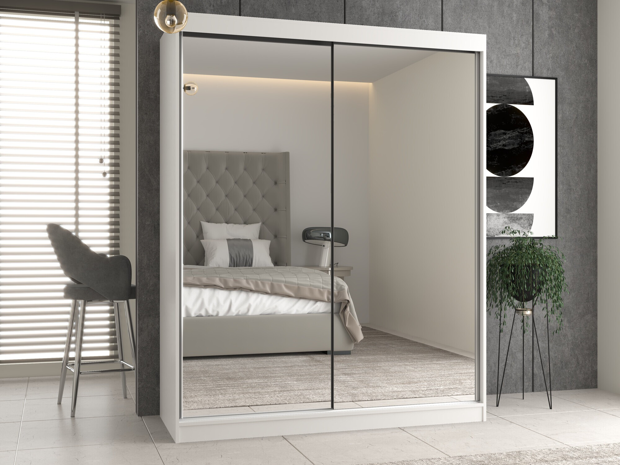 Gardróbszekrény Mandeville 165 (Fehér)