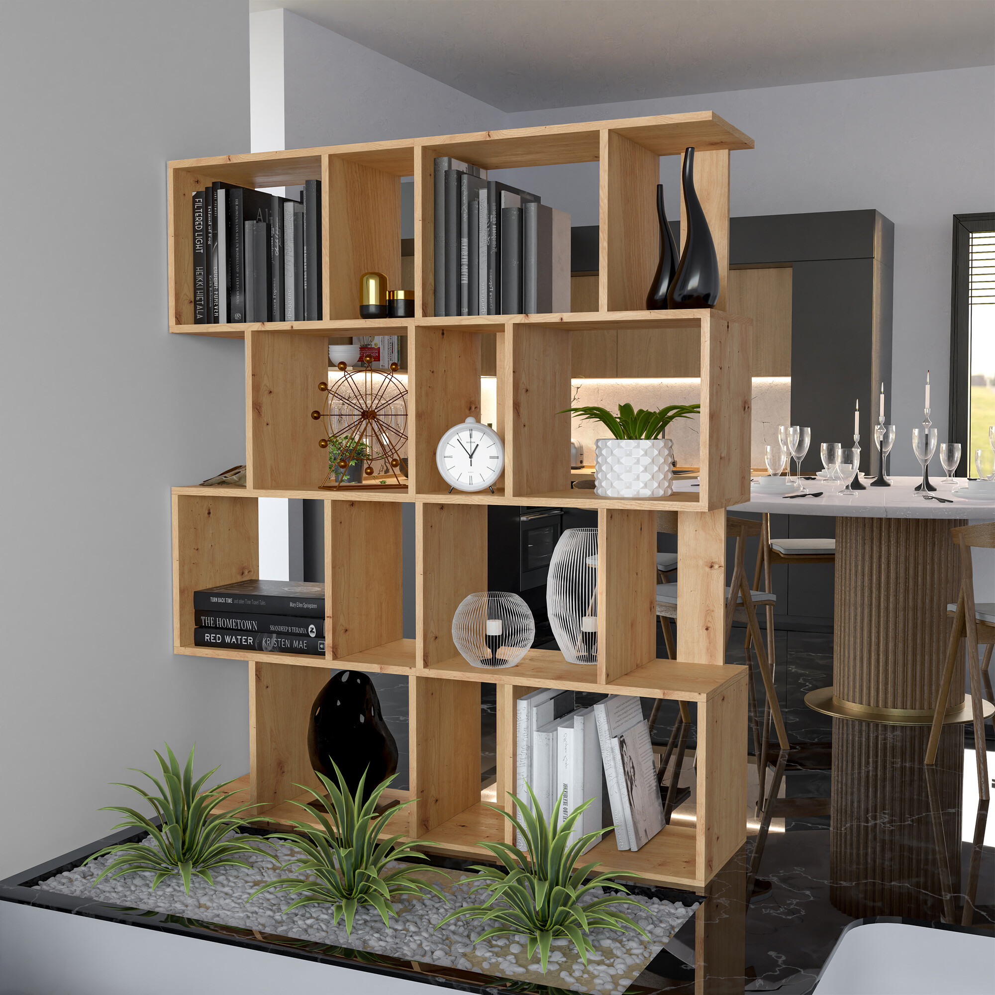 Könyvespolc Mandeville 160 (Artisan tölgy)