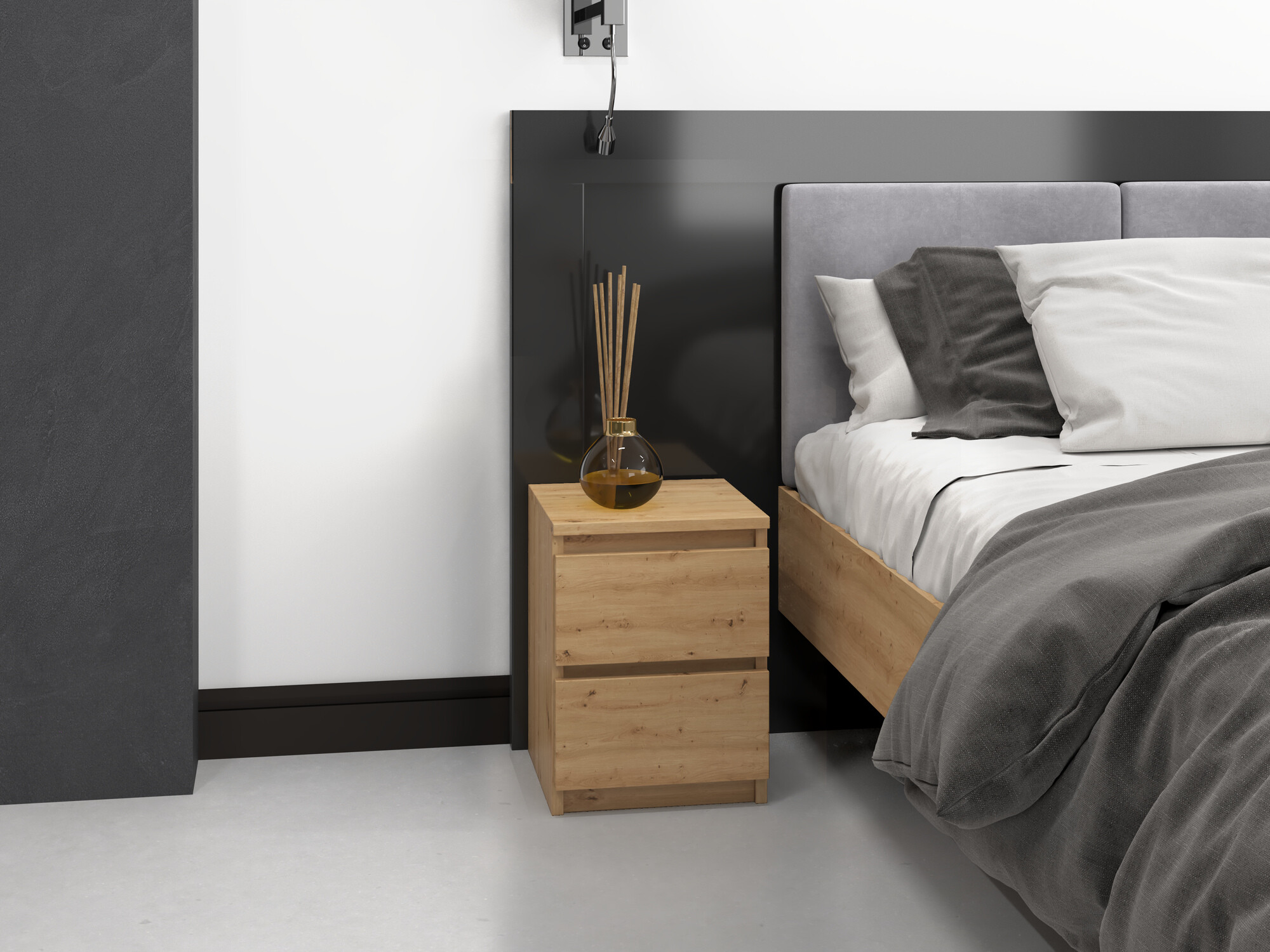 Éjjeliszekrény Elbvelu 107 (Artisan tölgy)