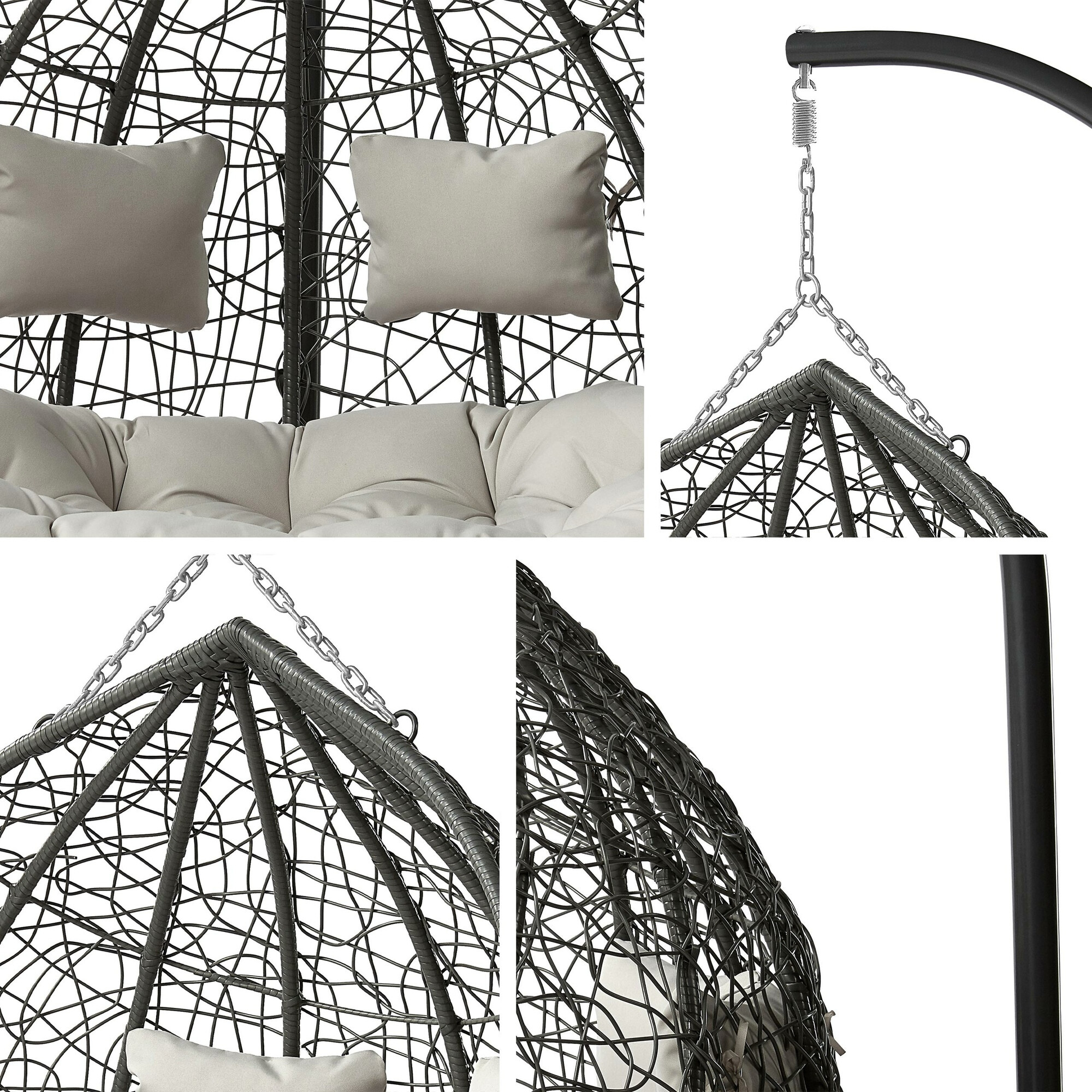 Függőszék Comfivo 325 (Szürke + Világosszürke)