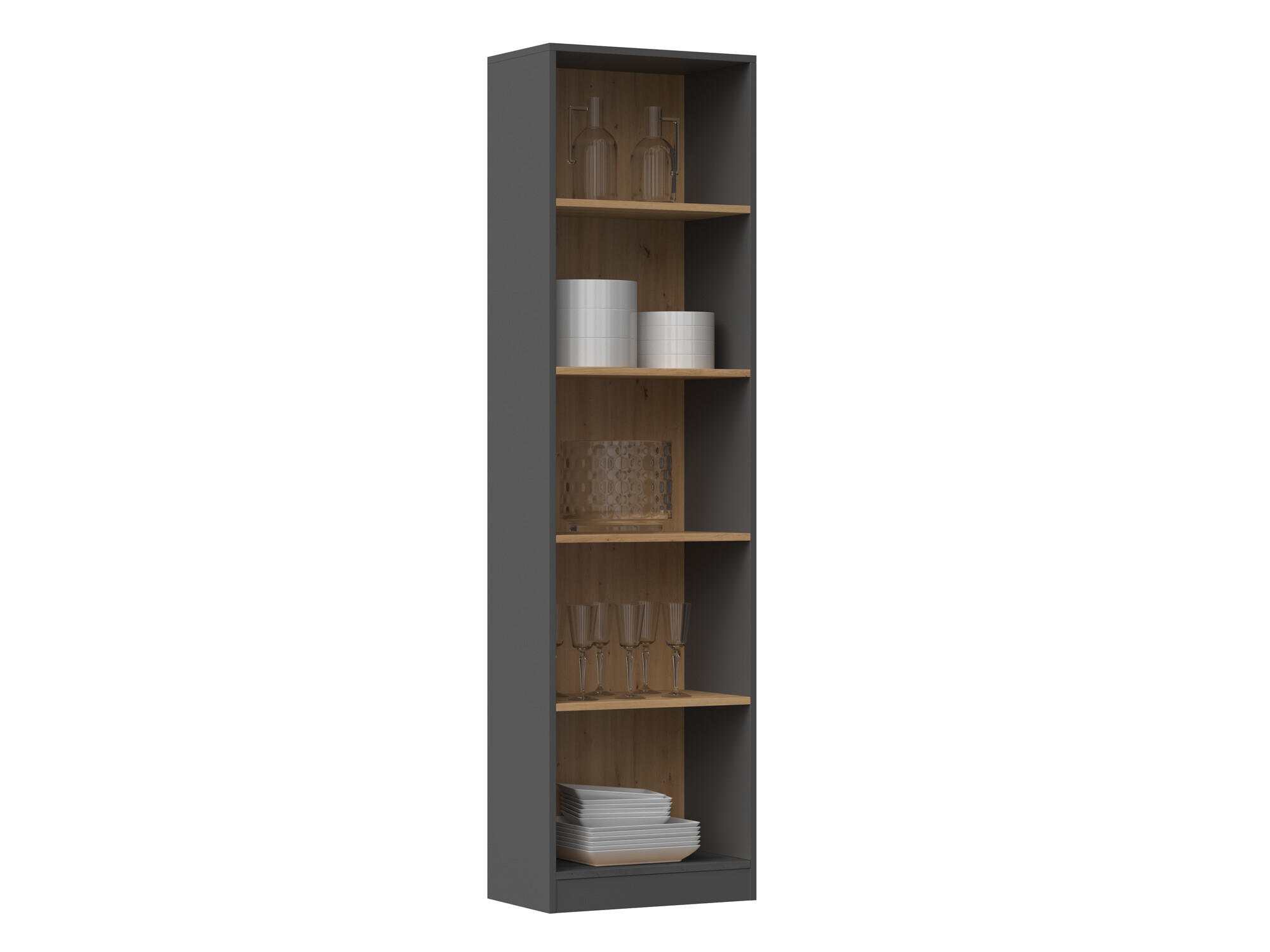 Könyvespolc Mandeville 188 (Antracit)