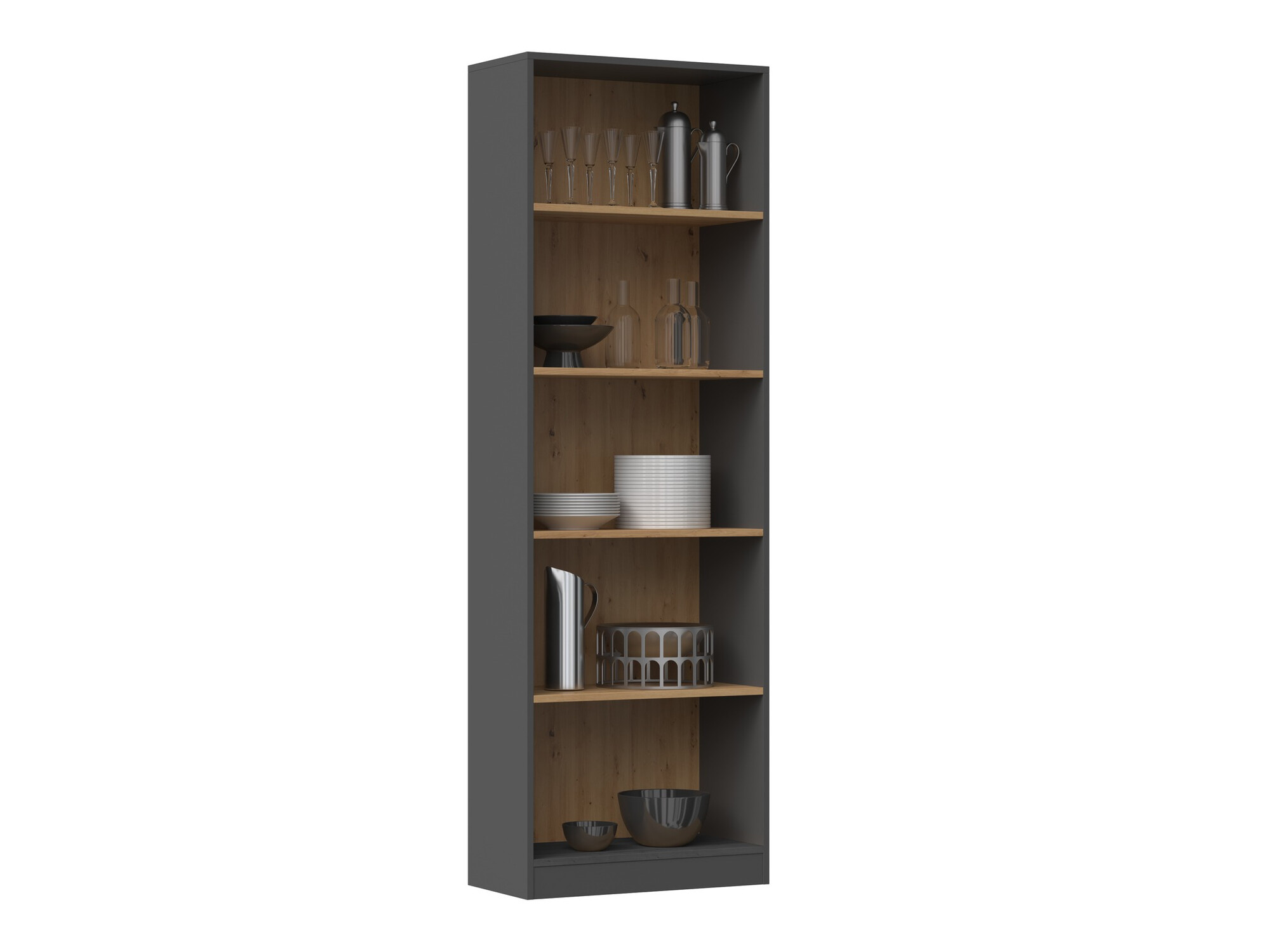 Könyvespolc Mandeville 191 (Antracit)