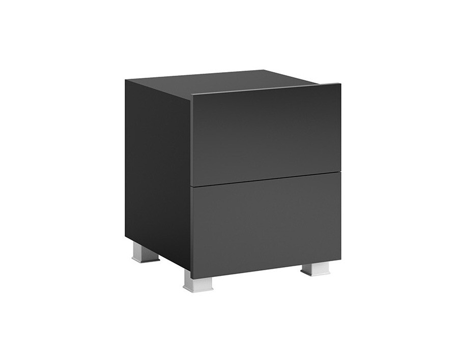 Éjjeliszekrény Tivdalu 127 (Fekete + Fényes fekete)