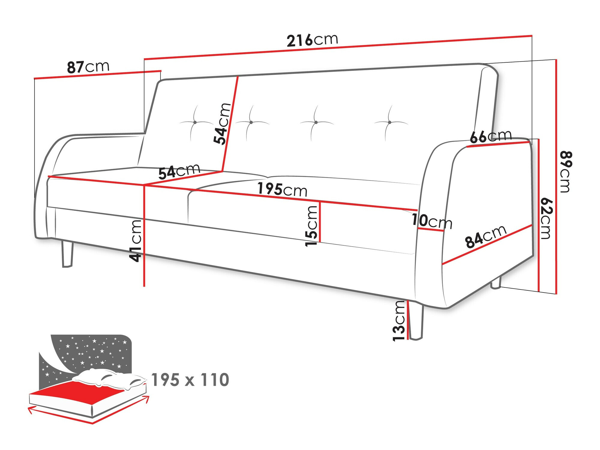 Kanapéágy Comfivo Finis