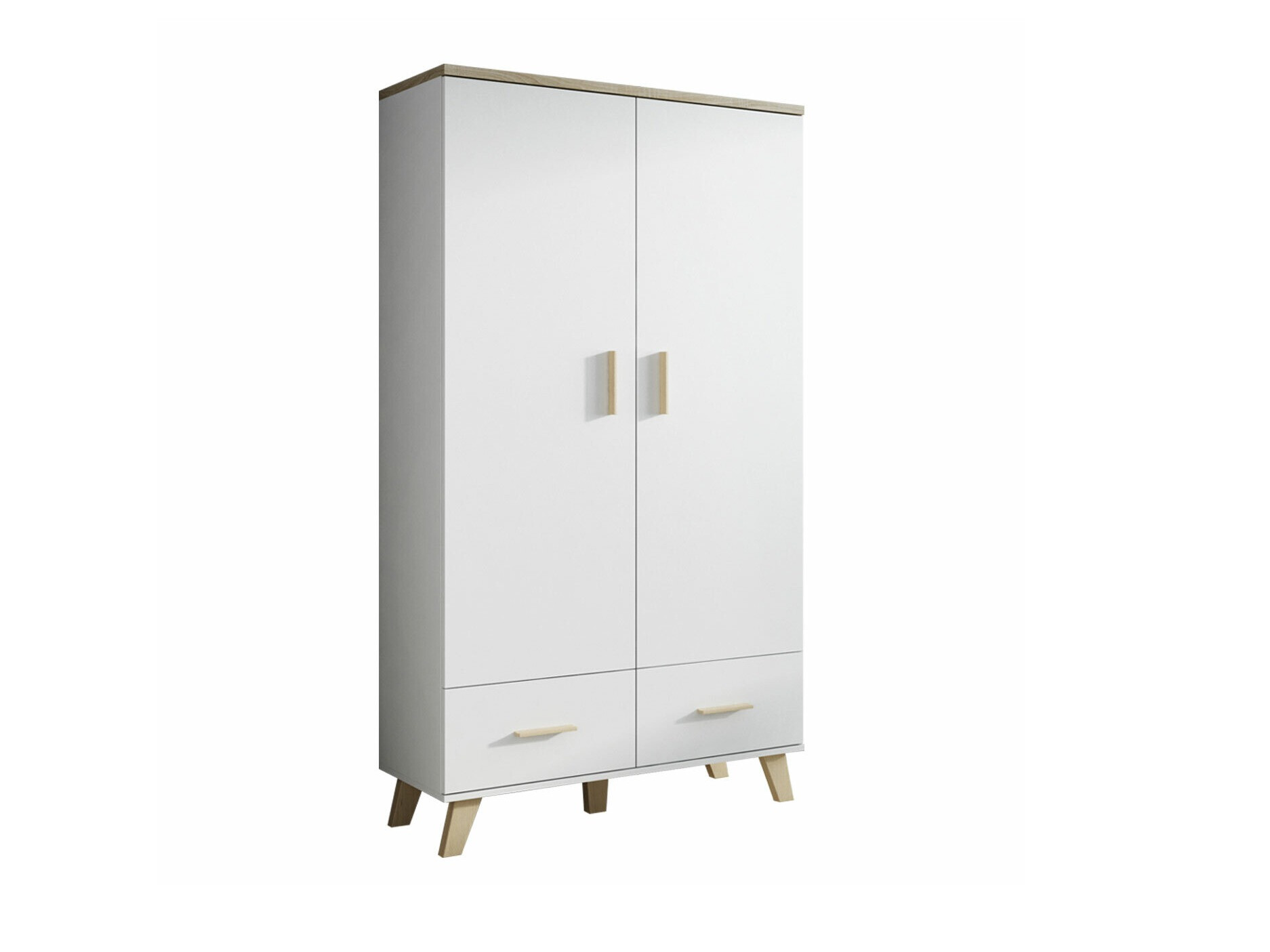 Gardróbszekrény Larfloi 111 (Fehér + Sonoma tölgy)