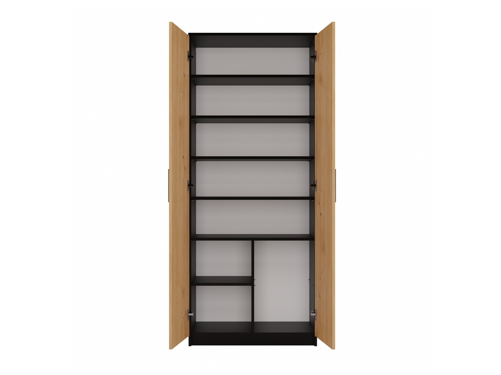 Könyvespolc Mandeville 196 (Antracit + Artisan tölgy)