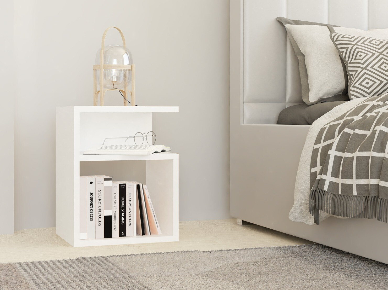 Éjjeliszekrény Mandeville 202 (Fehér)