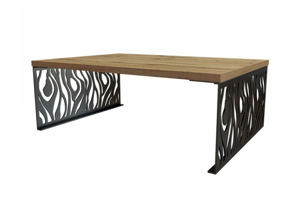 Dohányzóasztal Germantown 108 (Tölgy + Matt fekete)