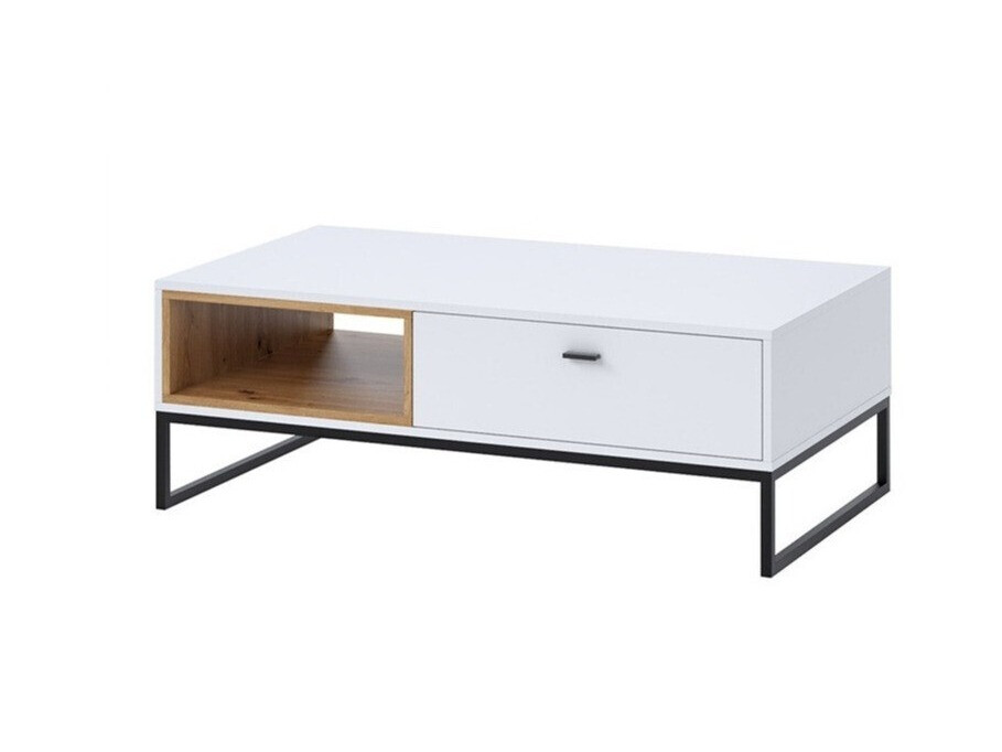 Dohányzóasztal Baltesi 103 (Fehér + Artisan tölgy)