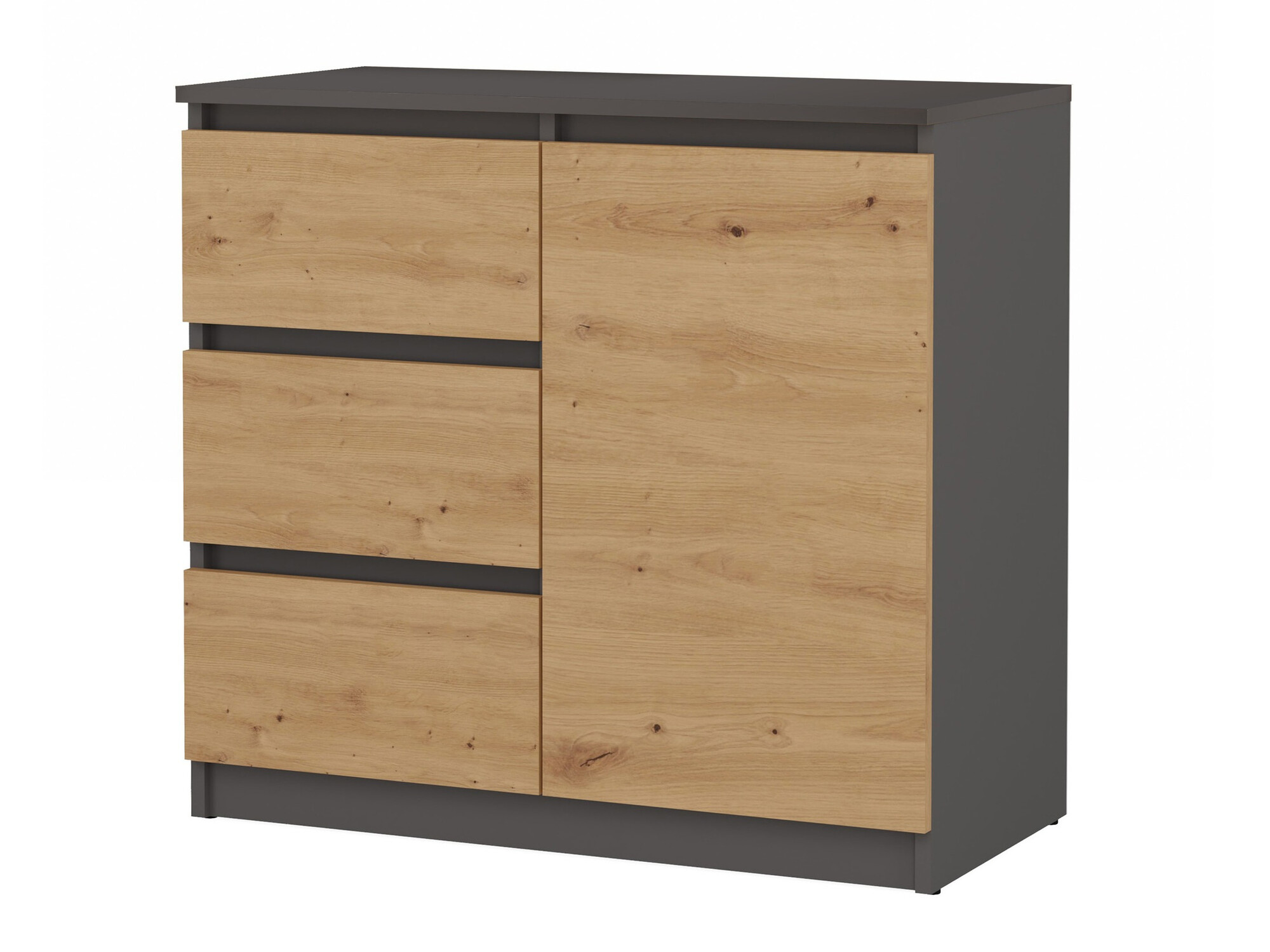 Komód Elbvelu 110 (Antracit + Artisan tölgy)