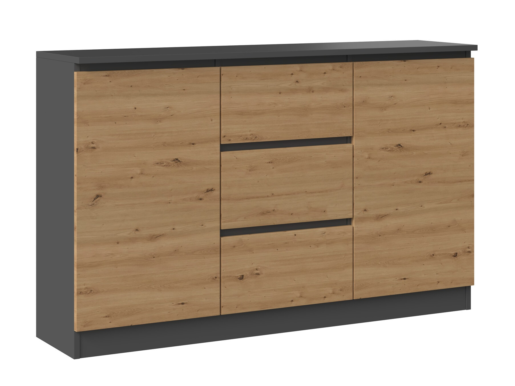 Komód Elbvelu 112 (Antracit + Artisan tölgy)