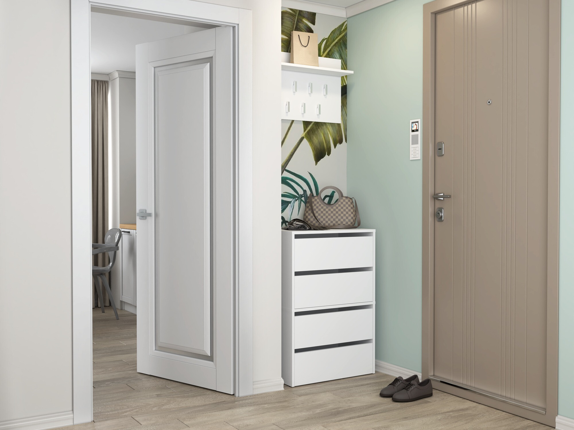 Cipőtároló Mandeville 223 (Fehér)