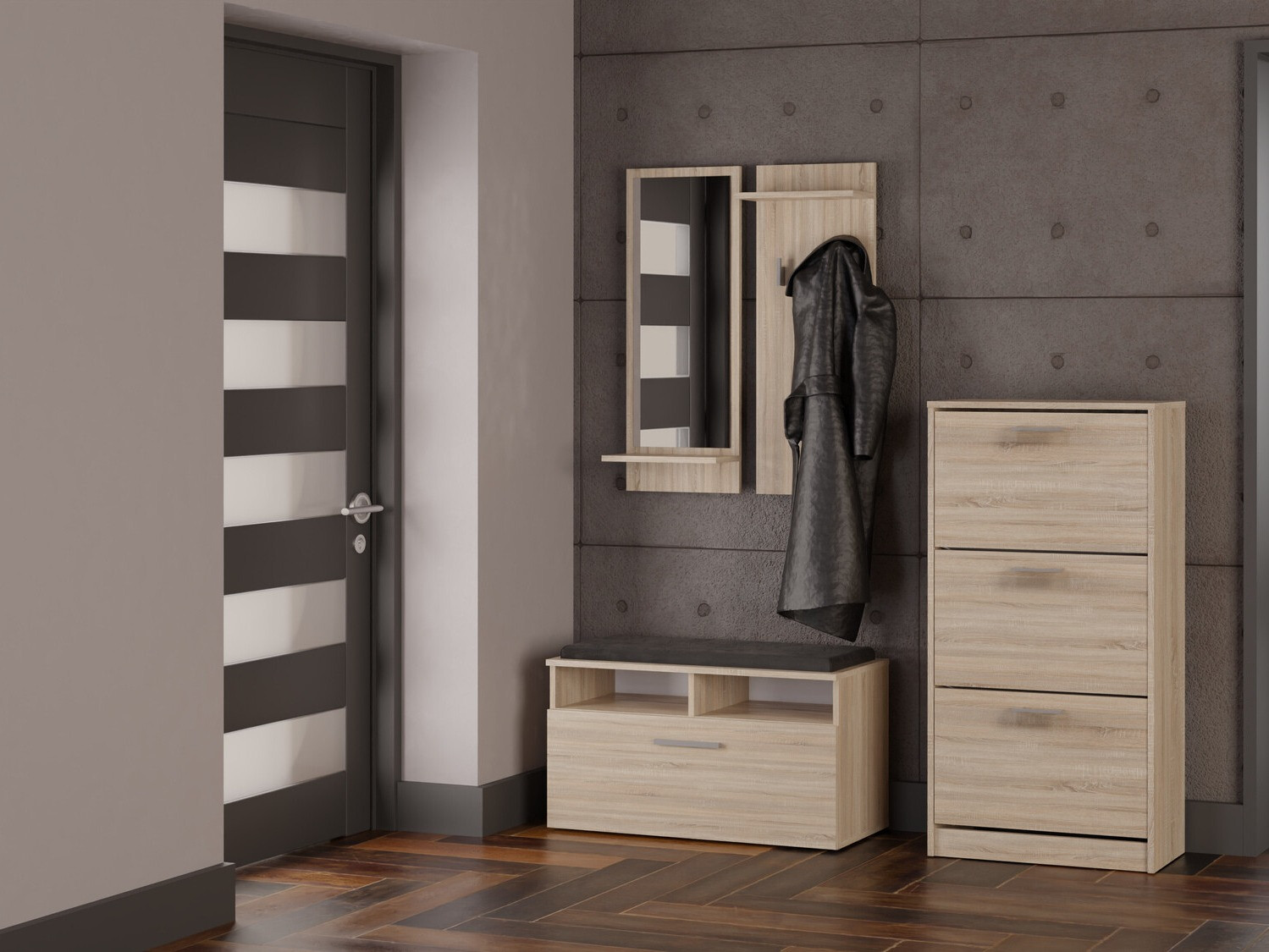 Cipőtároló Mandeville 224 (Sonoma tölgy)