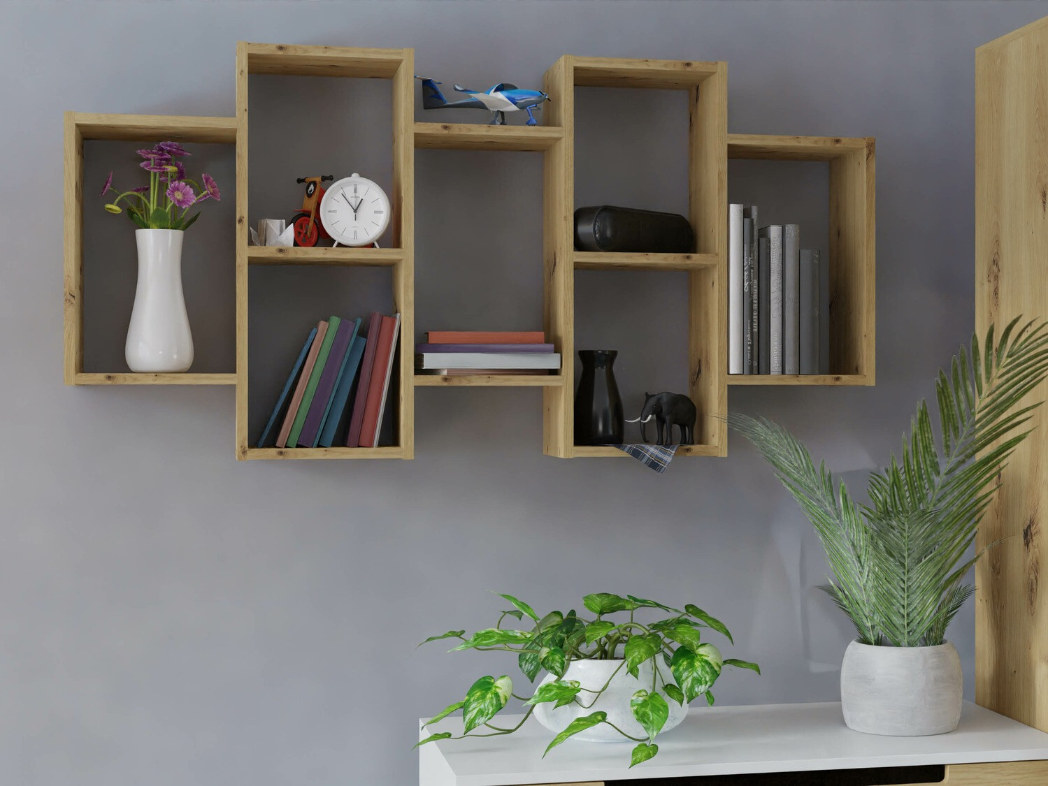 Fali polc Mandeville 226 (Artisan tölgy)