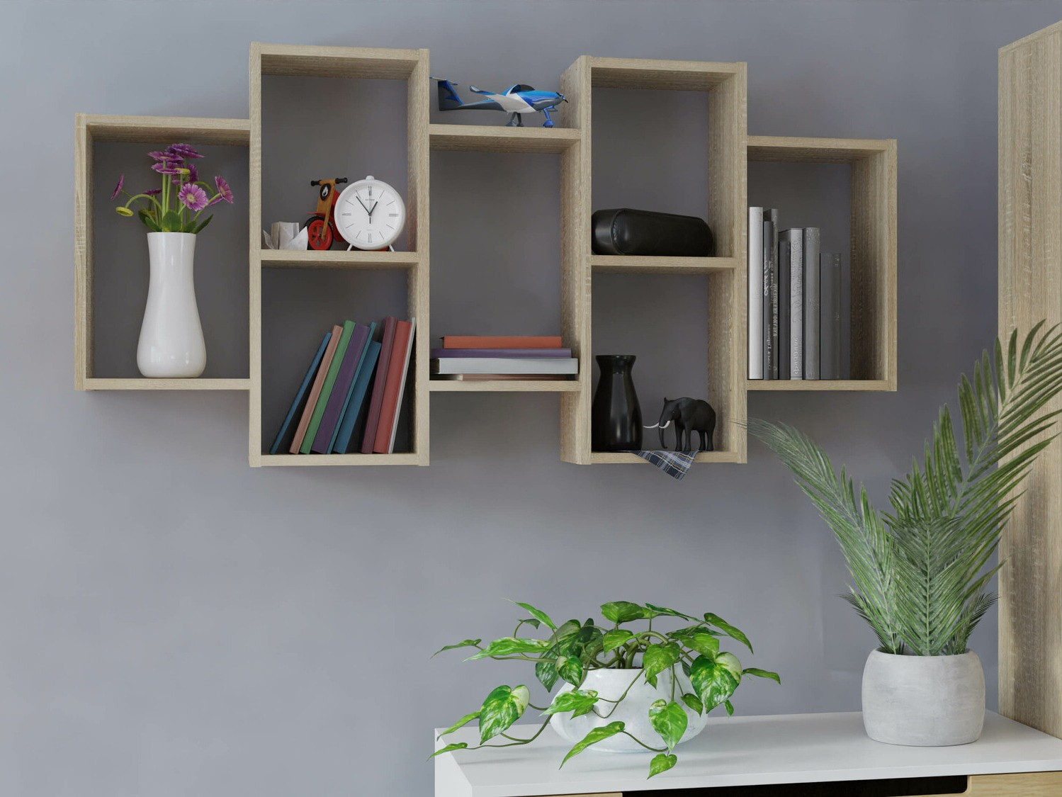 Fali polc Mandeville 226 (Sonoma tölgy)