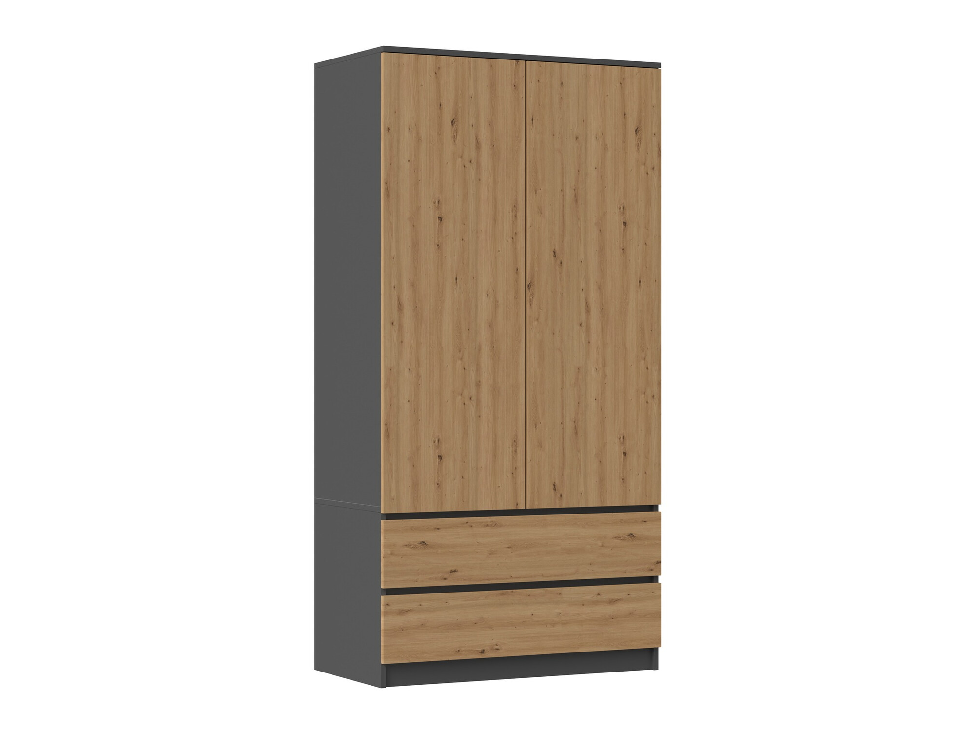Gardróbszekrény Elbvelu 116 (Antracit + Artisan tölgy)