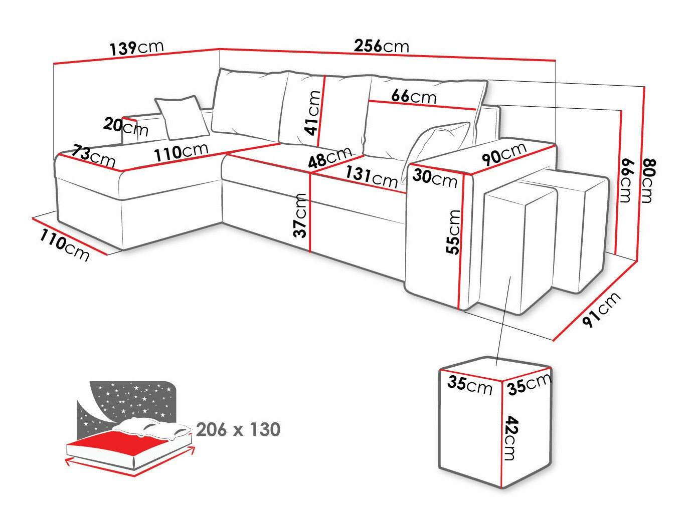 Sarokkanapé Memphis 129 (Muna 10 + Muna 14)