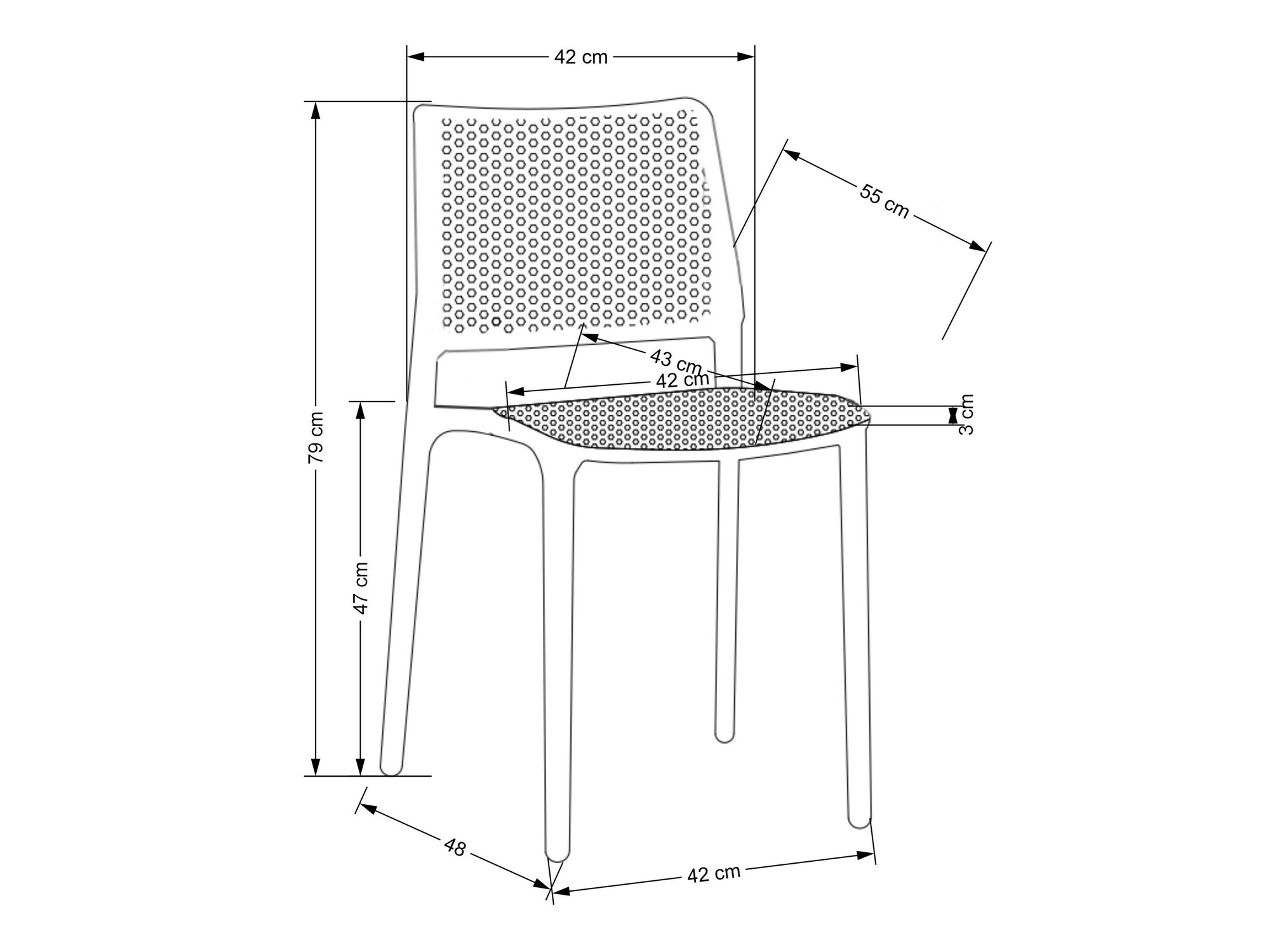 Szék Houston 1648 (Narancs)