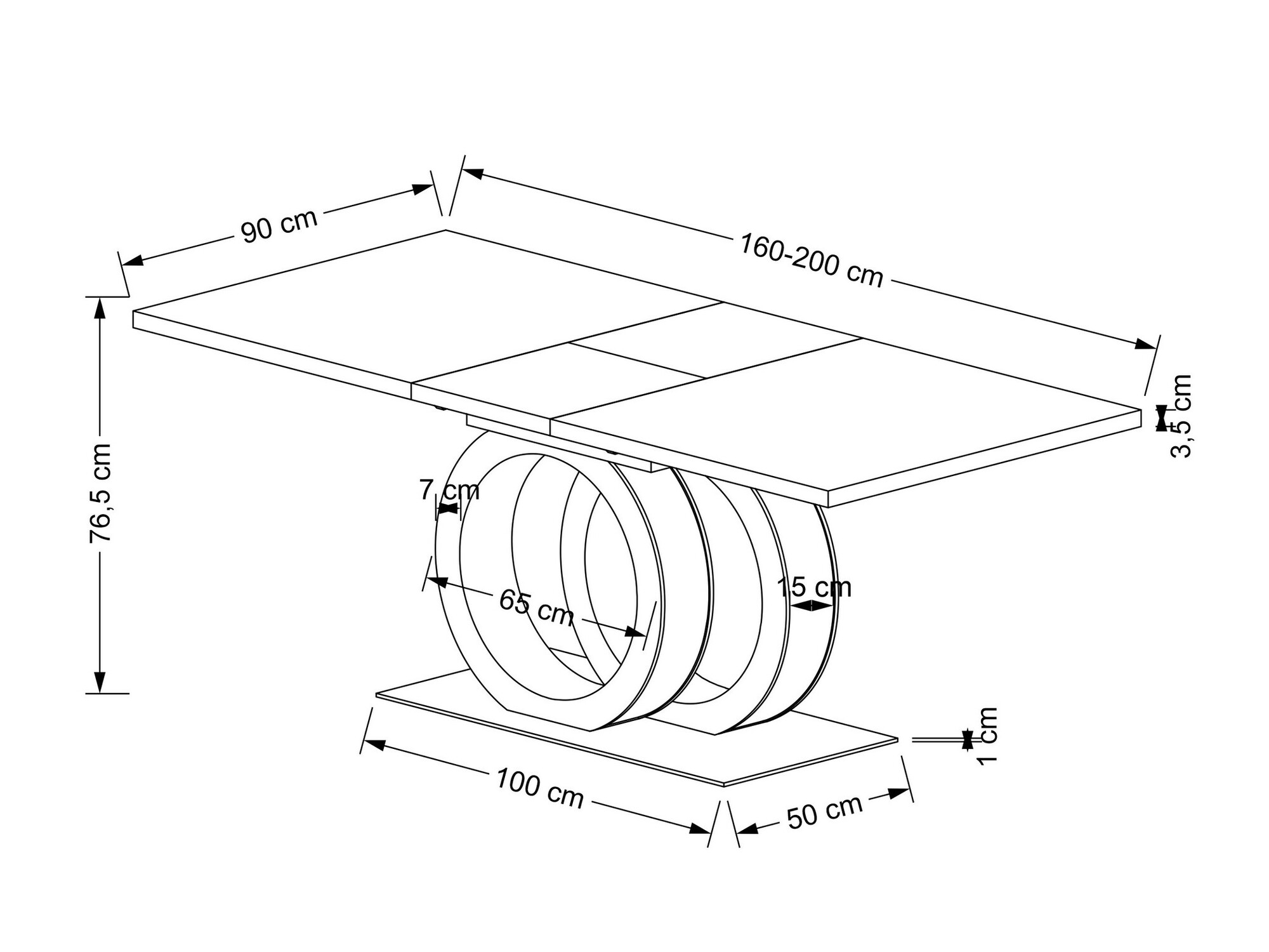 Asztal Houston Otium