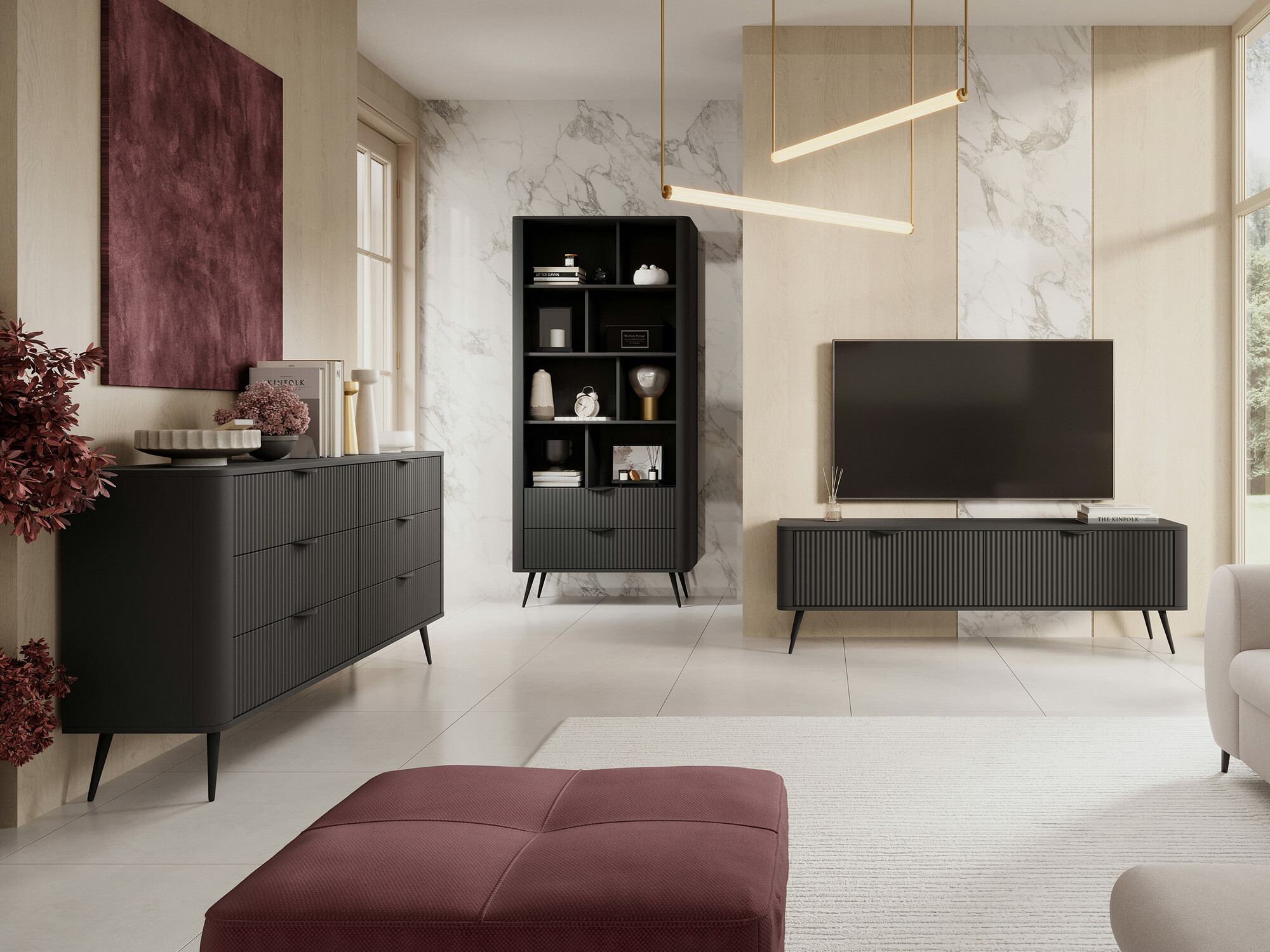 TV-állvány Versoe 104 (Grafit)