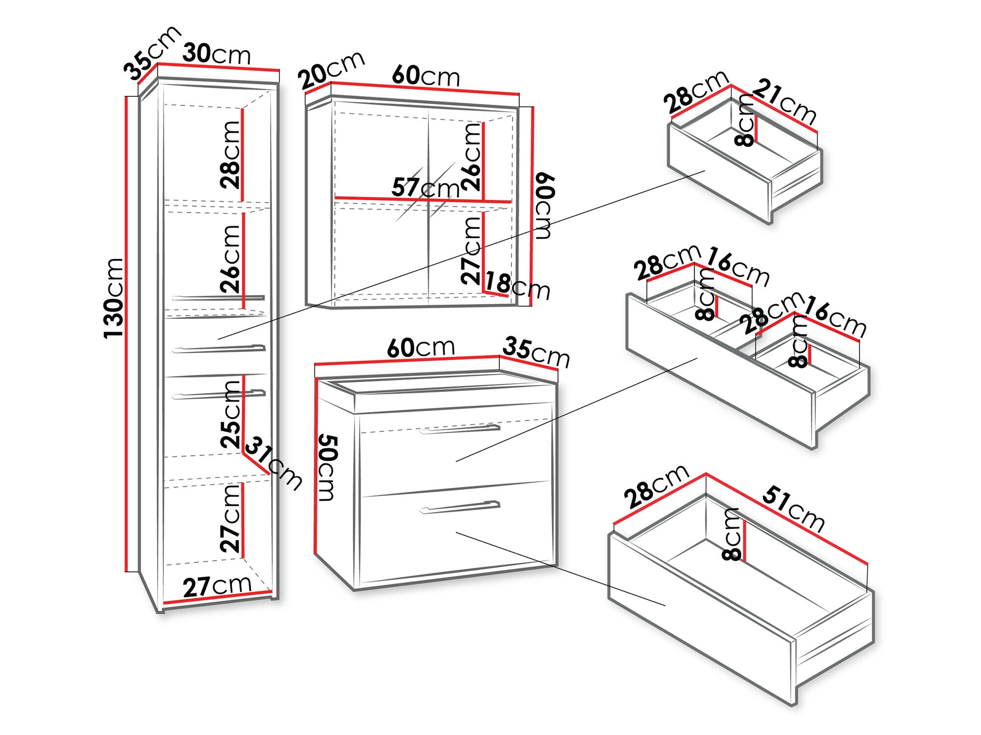 Fürdőszobai garnitúra Sarasota 173 (Wotan tölgy)