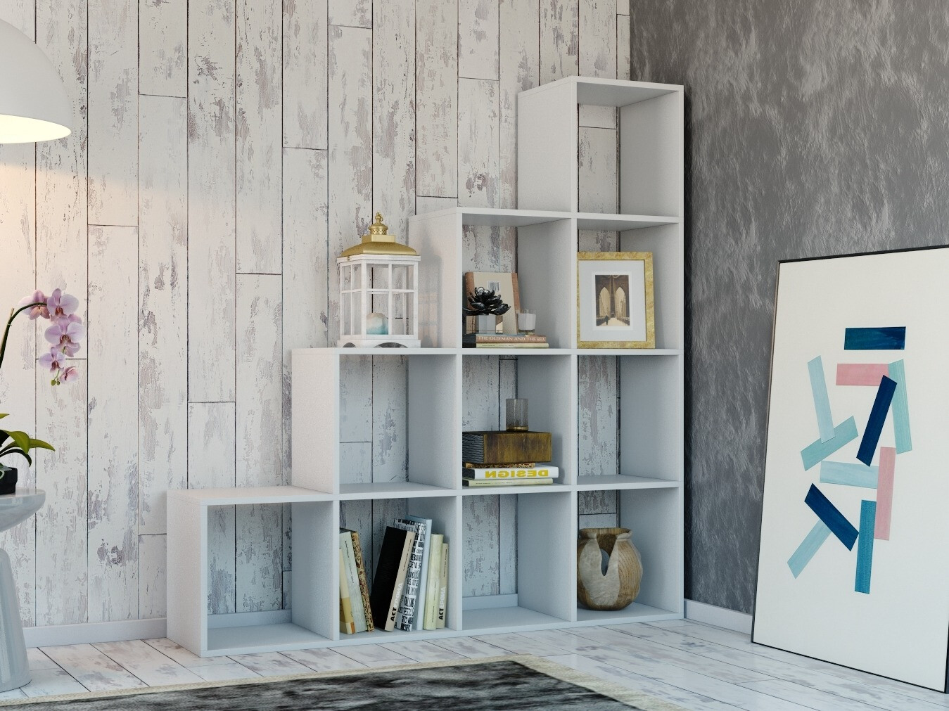 Könyvespolc Mandeville 233 (Fehér)