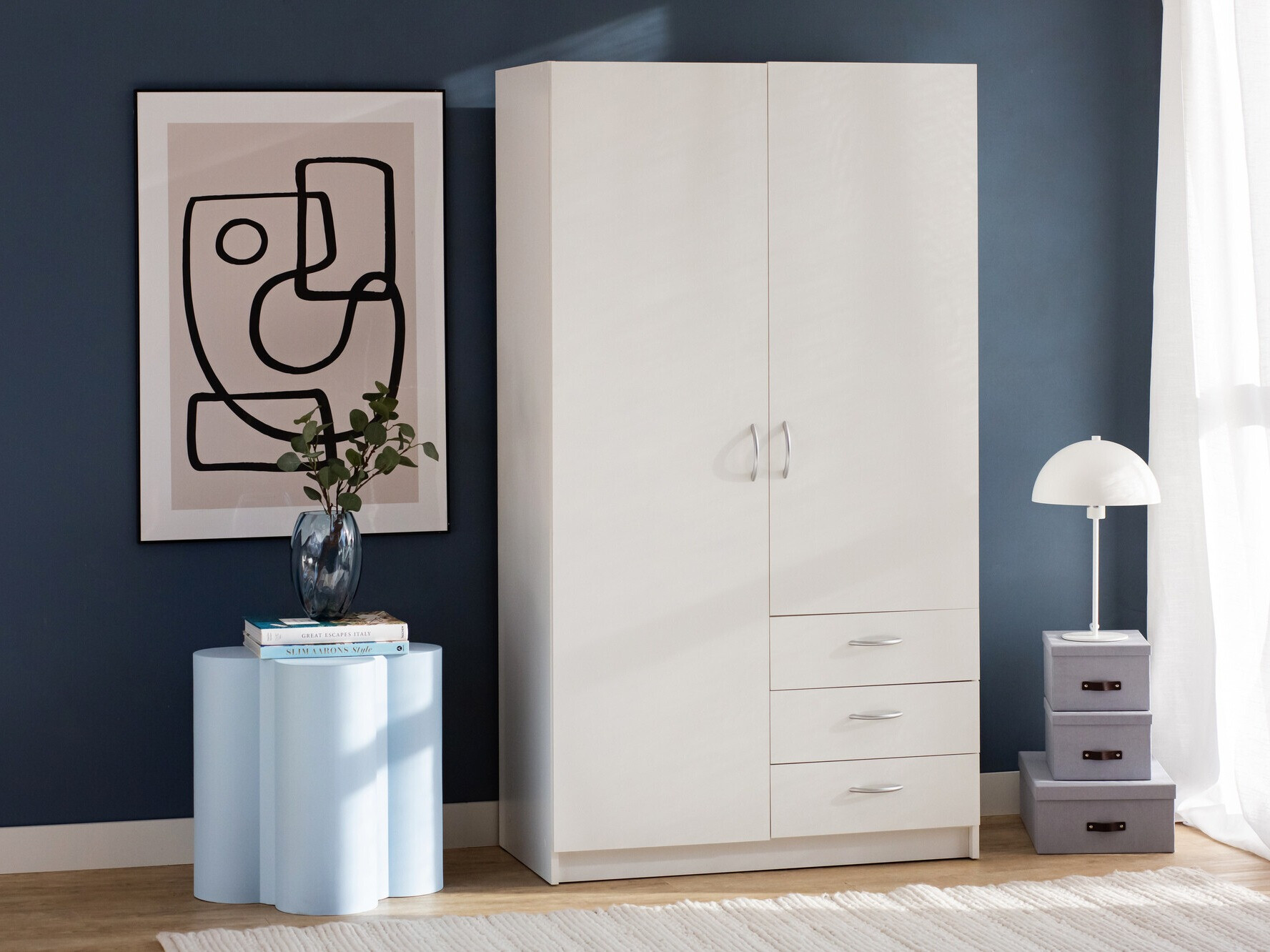 Gardróbszekrény Bristol 198 (Fehér)