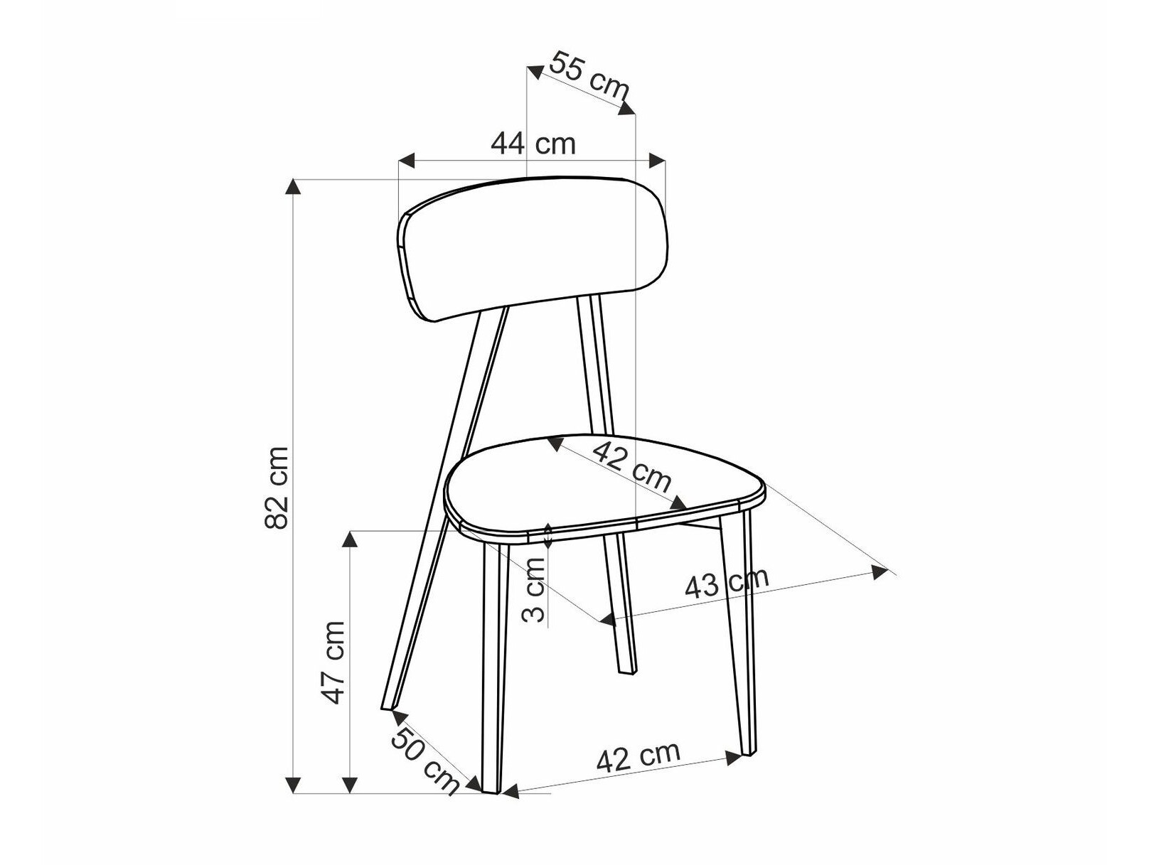 Szék Houston 1678 (Szürke)