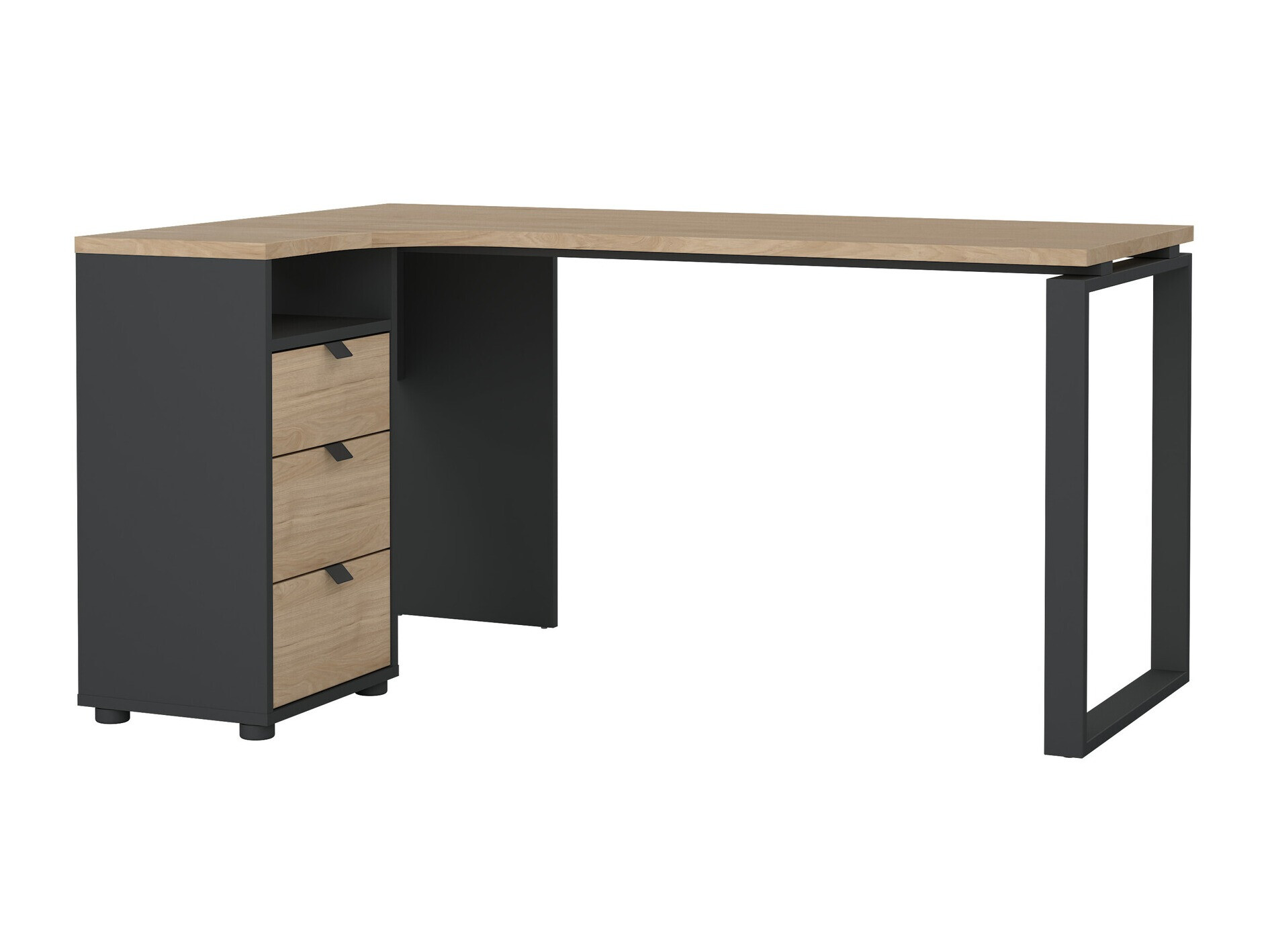 Sarok íróasztal Tustin AA112 (Szürke + Hickory tölgy)