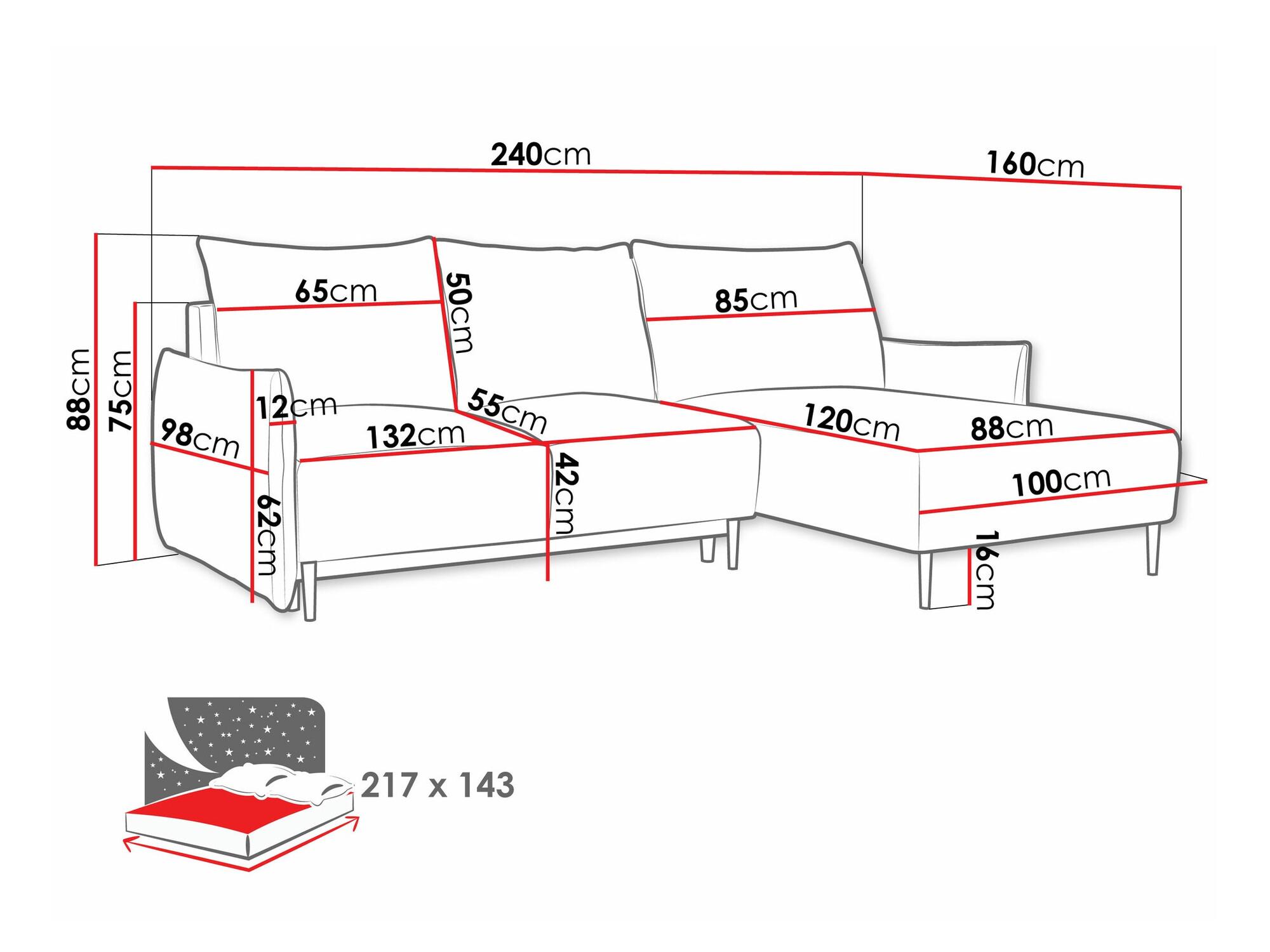 Sarokkanapé Columbus 224 (Velo 627)