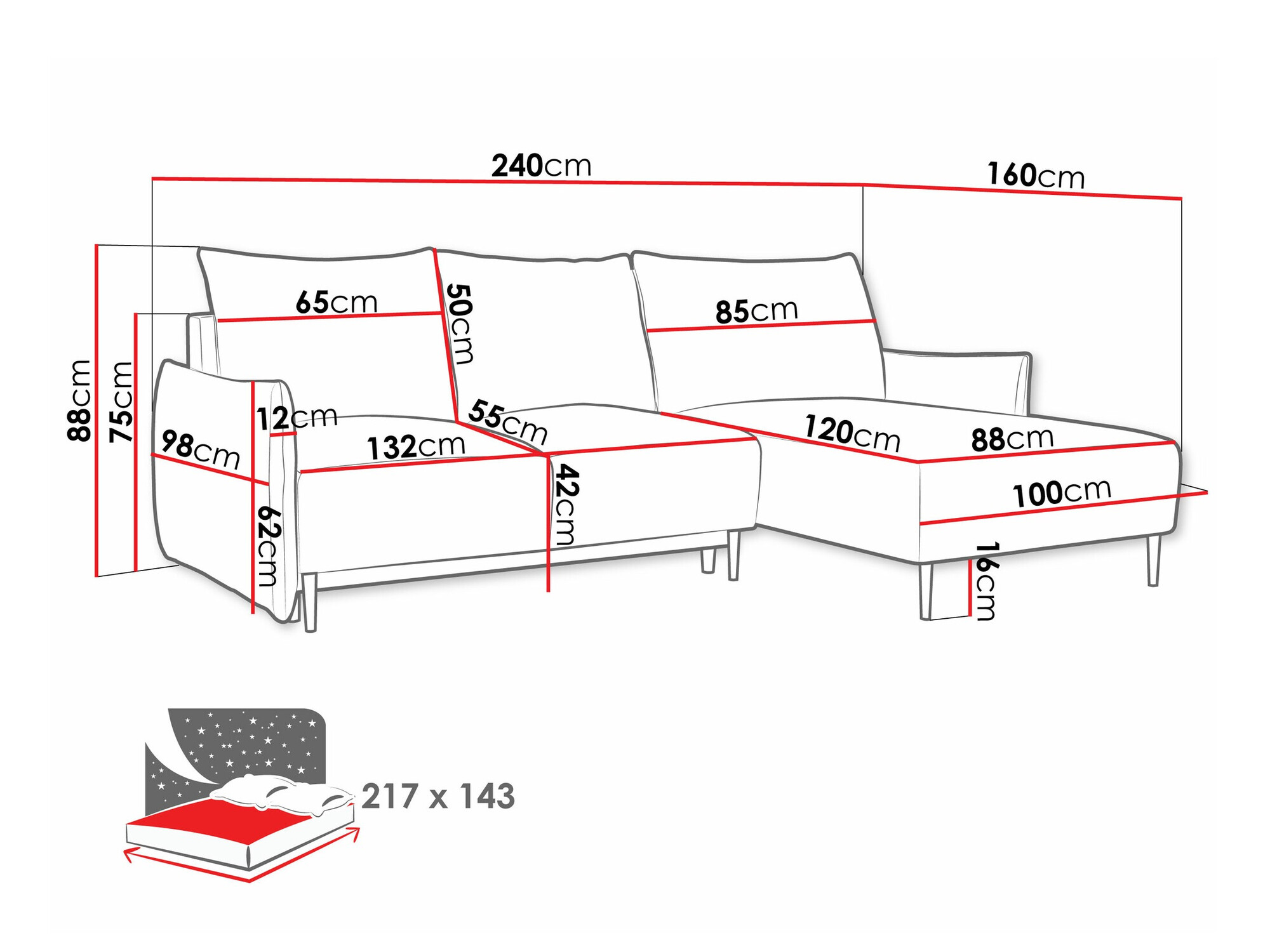 Sarokkanapé Columbus 224 (Velo 633)
