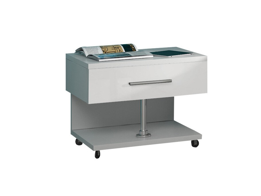 Éjjeliszekrény Campus (Fehér + Fényes fehér)