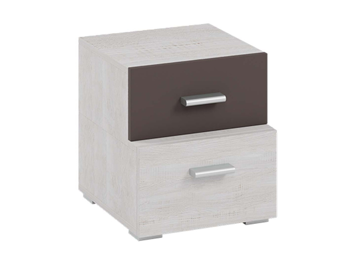 Éjjeliszekrény Omaha D138 (Fehérített fenyő + Barna)