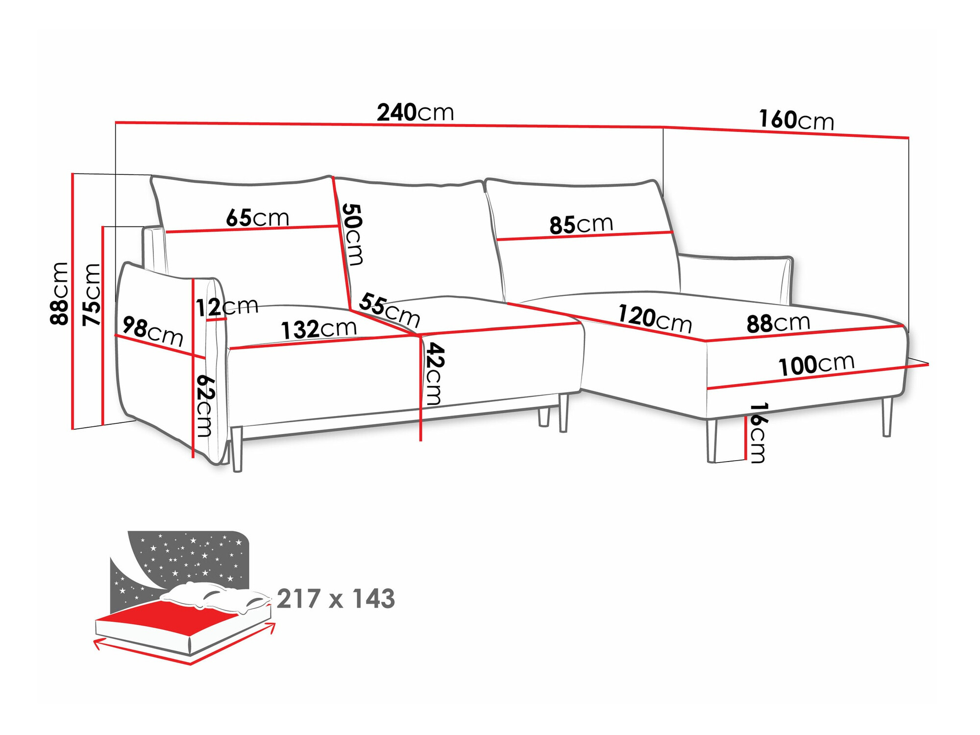 Sarokkanapé Columbus 224 (Velo 636)
